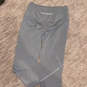 Alphalete Grey/Silver High-Waisted Leggings